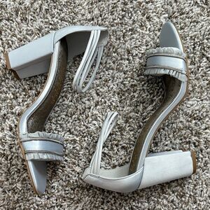 Elegant Silver Women's Heels